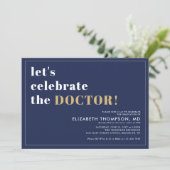 Moderne Medical School Grad Doktor Graduation Part Einladung (Stehend Vorderseite)