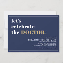 Moderne Medical School Grad Doktor Graduation Part Einladung