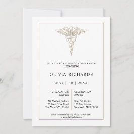 Moderne Medical School Graduation Party Einladung