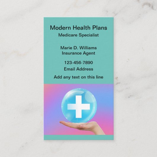 Moderne Medicare Insurance Agent Business Cards Visitenkarte (Vorderseite)