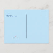 Moderne mediterrane Blauen und Zitronen Save the D Ankündigungspostkarte (Rückseite)