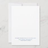 Moderne mediterrane bläuliche Lemons Einladung (Rückseite)