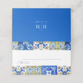 Moderne, mediterrane Fliesen Falte Platzkarte (Außenseite Aufgefaltet)