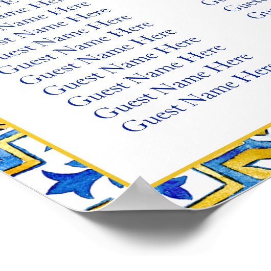 Moderne, mediterrane Fliesenbögen Poster (Ecke)