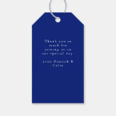 Moderne mediterrane Hochzeit Geschenkanhänger (Rückseite)