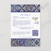 Moderne mediterrane Hochzeitdetails QR-Code Begleitkarte (Vorderseite)