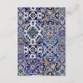 Moderne mediterrane Hochzeitdetails QR-Code Begleitkarte (Rückseite)