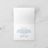 Moderne mediterrane Lemon Blue Tiles Wedding Dankeskarte (Innenseite)