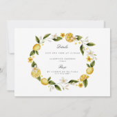 Moderne Mediterrane Lemon Probe Dinner Card Dankeskarte (Rückseite)