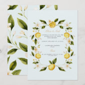 Moderne mediterrane Lemon Verlobung Einladung (Vorne/Hinten)