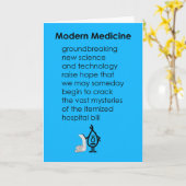 Moderne Medizin - ein lustiges Gedicht Karte (Gelbe Blume)