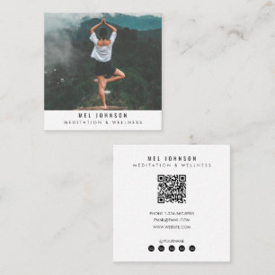 Moderne Medizin Wellness Spirituelle QR Code Quadratische Visitenkarte