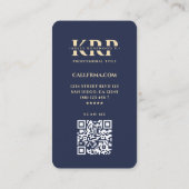 Moderne medizinische Klinik Pharmacy Dark Blue Gol Visitenkarte (Rückseite)