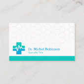 Moderne medizinische Versorgung - Weiß Grün Blau Visitenkarte (Rückseite)