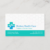 Moderne medizinische Versorgung - Weiß Grün Blau Visitenkarte (Vorderseite)