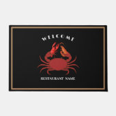 Moderne Meeresfrüchte Begrüßung Krabbenkrebse Name Fußmatte (Vorderseite)