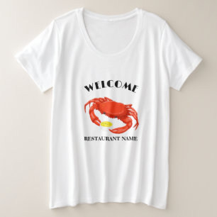 Moderne Meeresfrüchte Begrüßung Rote Kräuterbutter Große Größe T-Shirt