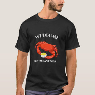 Moderne Meeresfrüchte Begrüßung Rote Kräuterbutter T-Shirt