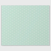 Moderne Meeresfrüchte-Minze, grüne weiße Schneeflo Geschenkpapier (Flach)