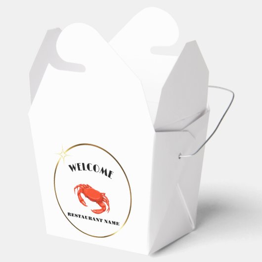 Moderne Meeresfrüchte Willkommen Roter Krebs indiv Geschenkschachtel (Geöffnet)