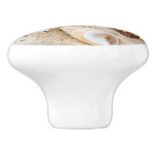 Moderne Meeresküste Sand Beach Seashells Keramikknauf (Seitenansicht)