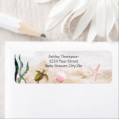 Moderne Meeresschildkröten-Meeresfrüchte Aquarell (Insitu)