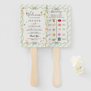 Moderne Meereswelt Florales Hochzeitsprogramm-Ha Fächer