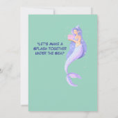 Moderne Meerjungfrau - Einladung machen (Rückseite)