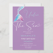 Moderne Meerjungfrau unter dem Meer Einladung (Vorderseite)