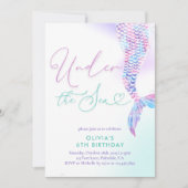 Moderne Meerjungfrau unter dem Meer Einladung (Vorderseite)