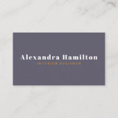 Moderne Meets Mled: Chic Mauve & Mustard Yellow Visitenkarte (Rückseite)