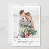 Moderne Mehrbildhochzeit Dankeskarte (Vorderseite)