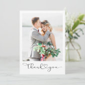 Moderne Mehrbildhochzeit Dankeskarte (Stehend Vorderseite)