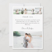 Moderne Mehrbildhochzeit Dankeskarte (Rückseite)