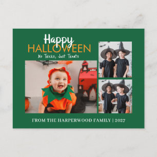 Moderne Mehrfach-Foto-Collage Frohes Halloween Feiertagspostkarte
