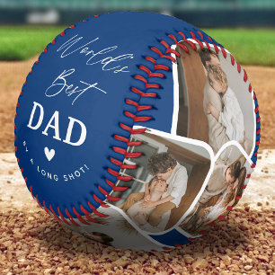 Moderne Mehrfach-Foto-Collage Weltbester Papa Baseball