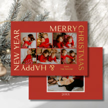 Moderne Mehrfach-Foto-Familien-Weihnachts-Collage