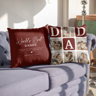 Moderne Mehrfach-Foto-Raster-Süße DAD-Geschenke Kissen