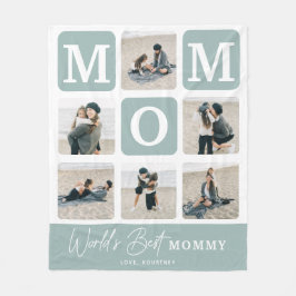 Moderne Mehrfach-Foto-Raster Süßes MUM-Geschenk  Fleecedecke