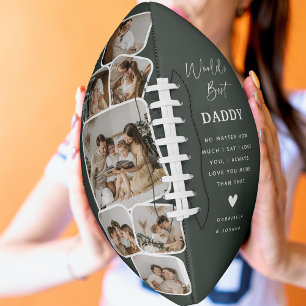 Moderne Mehrfach-Foto-Raster Weltbester Papa Football