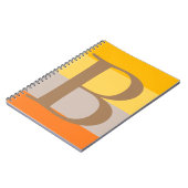 Moderne mehrfache Pastellfarben-Monogramm-Name-Ini Notizblock (Linke Seite)