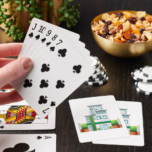 Moderne Mehrfamilienhauswohnung Zeitgenössisches Z Spielkarten