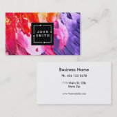 Moderne Mehrfarbenwatercolors-coole abstrakte Visitenkarte (Vorne/Hinten)