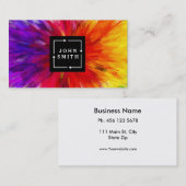 Moderne Mehrfarbenwatercolors-cooles abstraktes Visitenkarte (Vorne/Hinten)