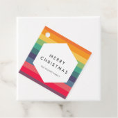 Moderne Mehrfarbig Geometrie Frohe Weihnachten Geschenkanhänger (Beispiel)