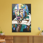 Moderne mehrfarbige Akryline Shakespeare Print Leinwanddruck (Insitu (Wohnzimmer))