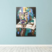 Moderne mehrfarbige Akryline Shakespeare Print Leinwanddruck (Insitu (Holzboden))