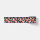Moderne mehrfarbige Blumen Satinband (Vorderseite)