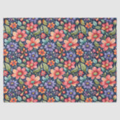 Moderne mehrfarbige Blumen Seidenpapier (Vorderseite)
