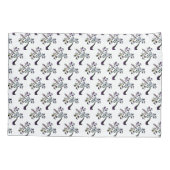 Moderne, mehrfarbige Blumenbeete Kissenbezug (Rückseite-Links)